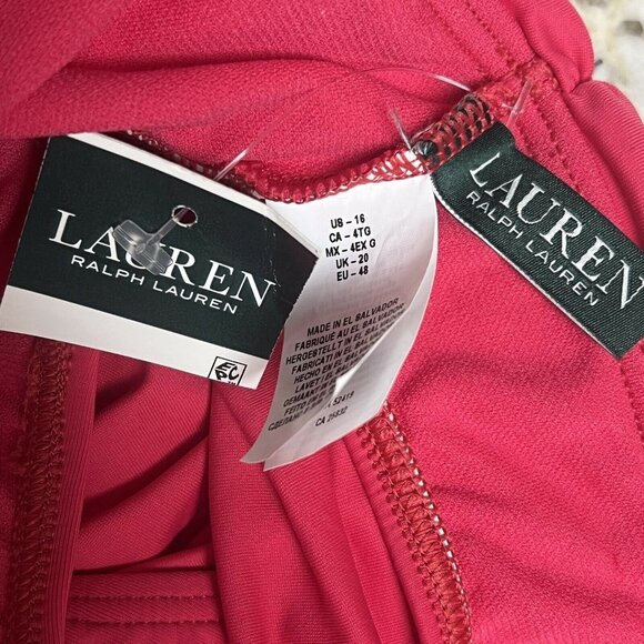 NWT Lauren Ralph Lauren 16 Fold-Over Wide-Band Bikini Swim Bottoms Dark Pink - Picture 10 of 11